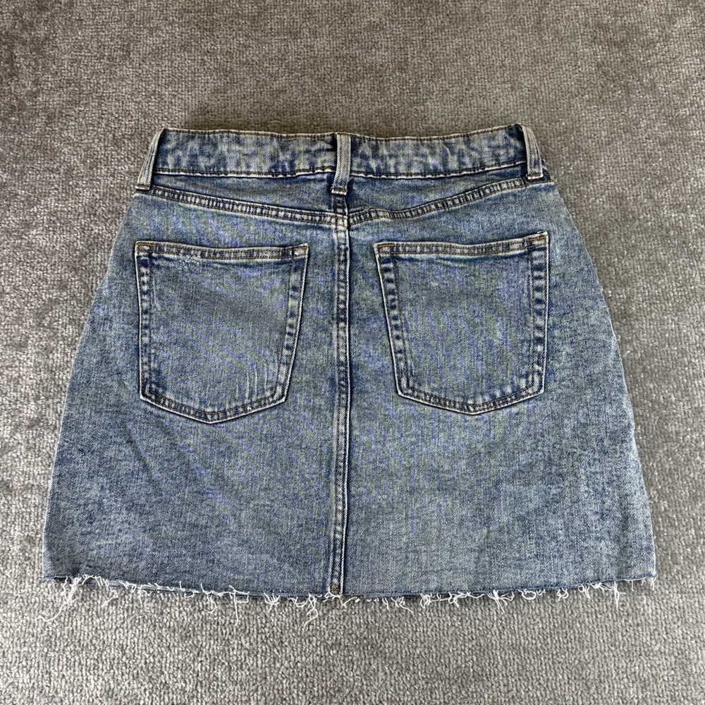 Wild Fable Blue Jean Denim Mini Skirt Distressed Womens 8 - Picture 6 of 6